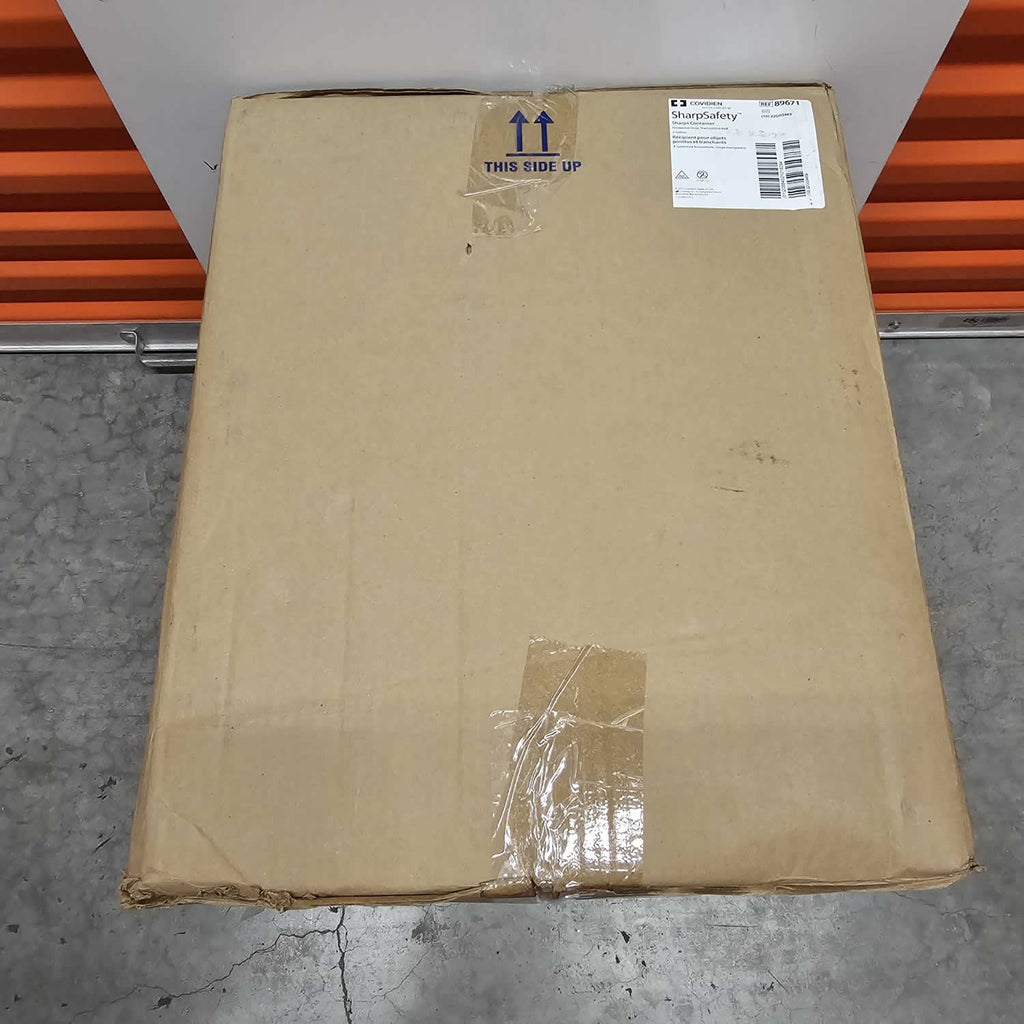 89671 Covidien Multi-Purpose Sharps Containers Horizontal-Drop Opening Lid 2Gal