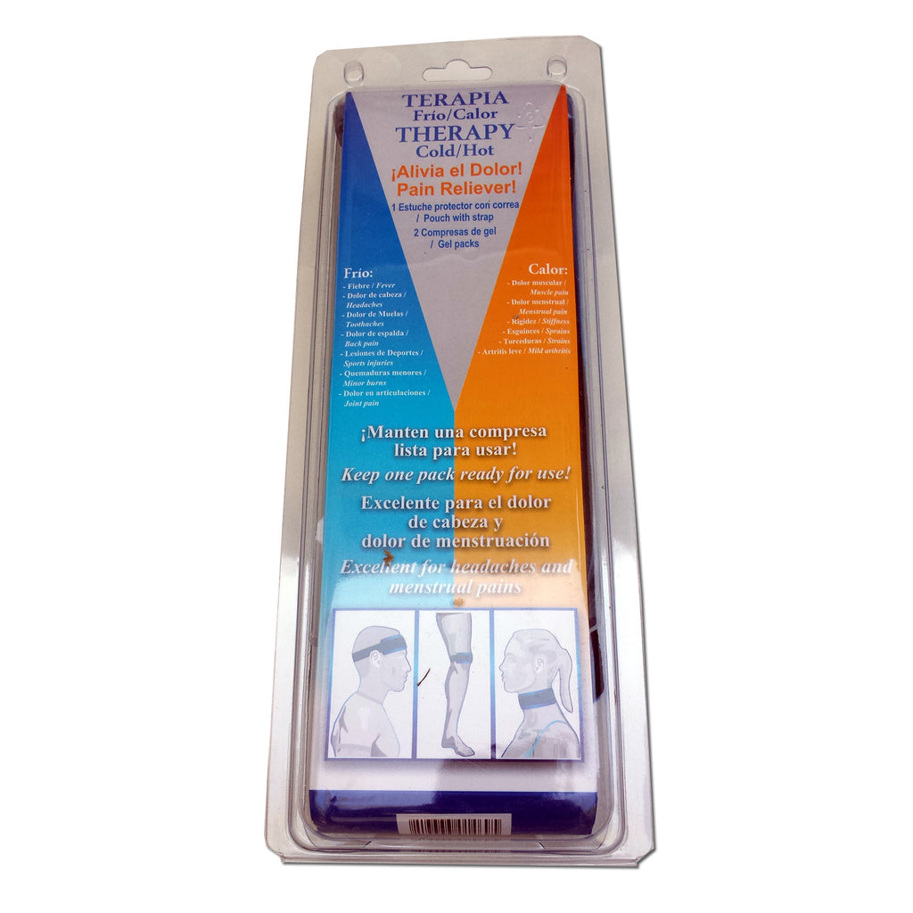 Cold & Hot Therapy Reusable Strap with 2 Gel Pack for Head Neck Pain Relief NEW