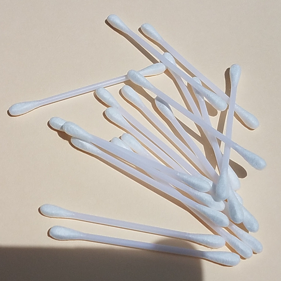 19510 Cotton Swabs Double Q Tip 3” - Plastic - White - Pink - Yellow - Blue Colors (500)