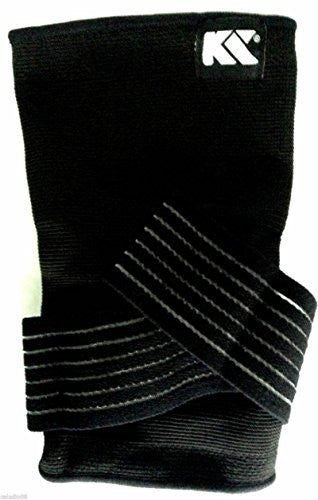 Elastic Sleeve Elbow Brace Compression Support With Silicone (S) -Black