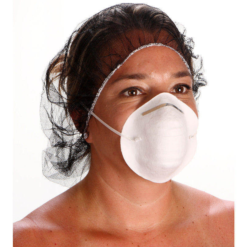 Black Disposable Bouffant Cap Honeycomb Style Hair Net (10 per Pack)