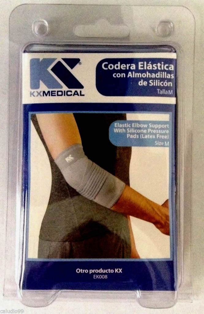 Elastic Sleeve Elbow Brace Compression Support With Silicone (M) -Black