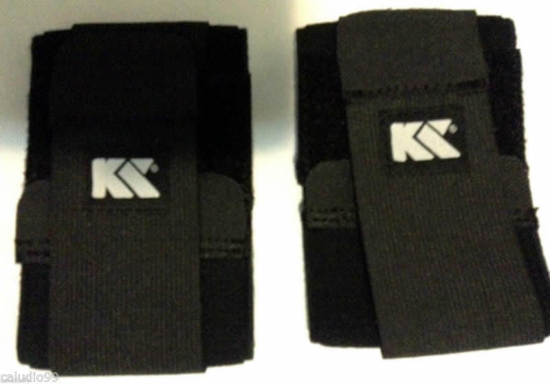 2 Pieces Wristband Wrist Support Brace Black Velcro Wrap Elastic Band Strap Pair