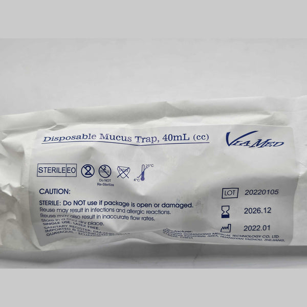 Mucus Specimen Extractor Trap 40ml Disposable Latex Free Exp 2026-12 S ...