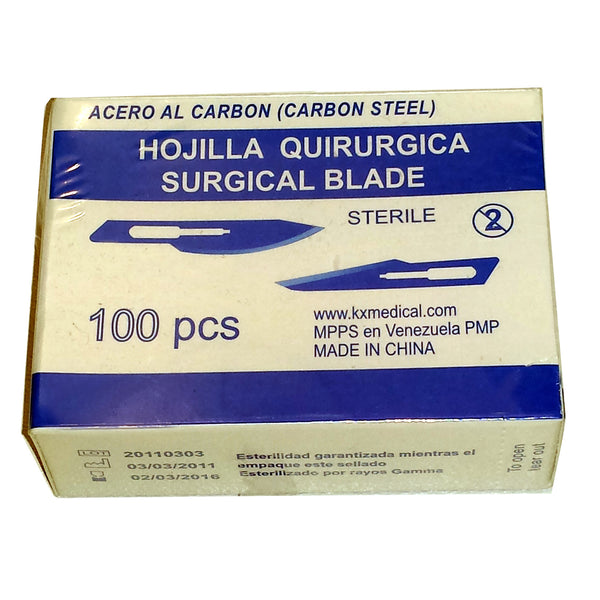 100 Dental Surgical Sterile Blades Carbon Steel # 10, in box