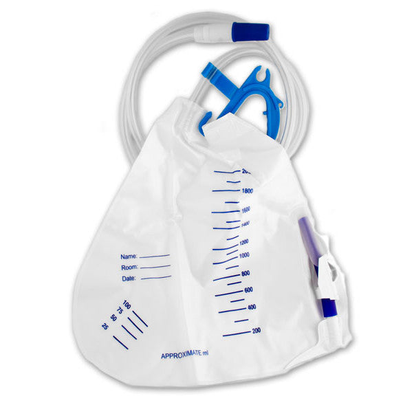 3 Pieces Disposable Urine Urinary Drainage Collection Bag 2000 Cc With Antireflux Valve
