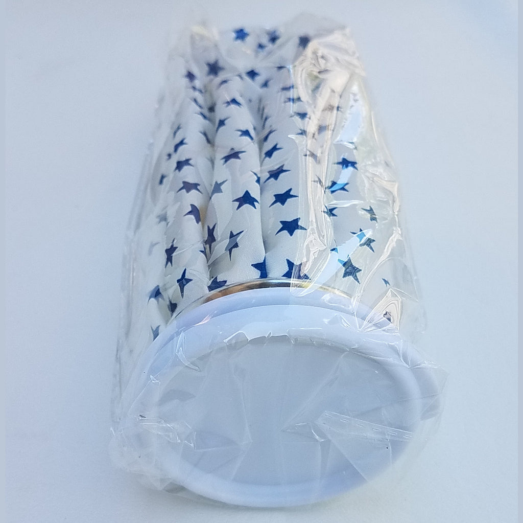 Cold Therapy Reusable Ice Bag Injury Pain Releif  Cloth White and Stars 9" NEW