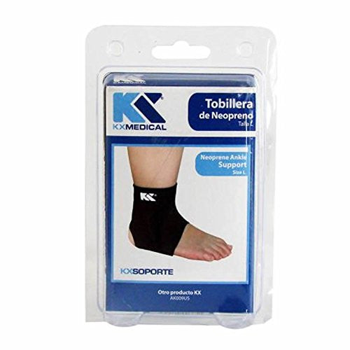 Ankle Support Neoprene Brace Elastic Compression Sport Relief Foot Pain (L)