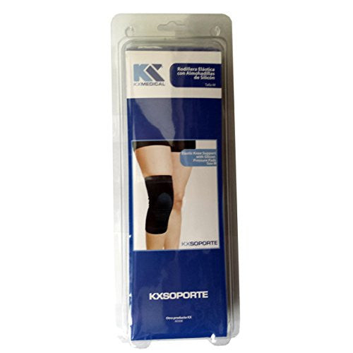 Elastic Knee Support Brace With Silicone Patella Protector, Adjustable - (XL)