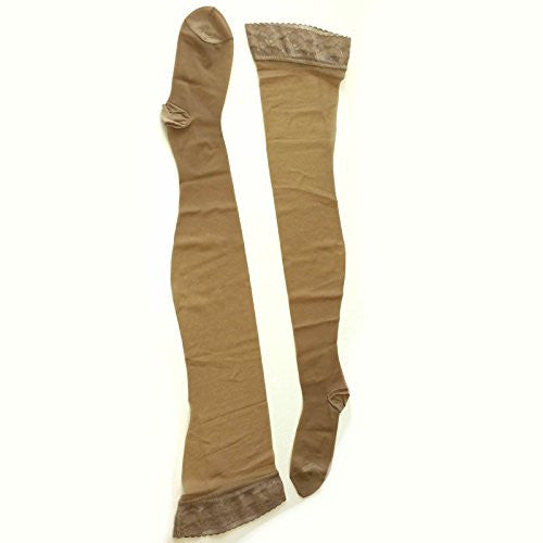 Compression Socks Thigh High Beige Stocking Moderate Support 18-22 mmHg Italy (L)