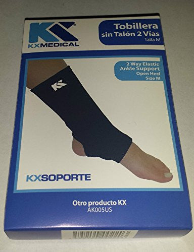 2-Way Elastic Compression Ankle Sleeve Support Brace Pain Relief Injury Arthritis (M)