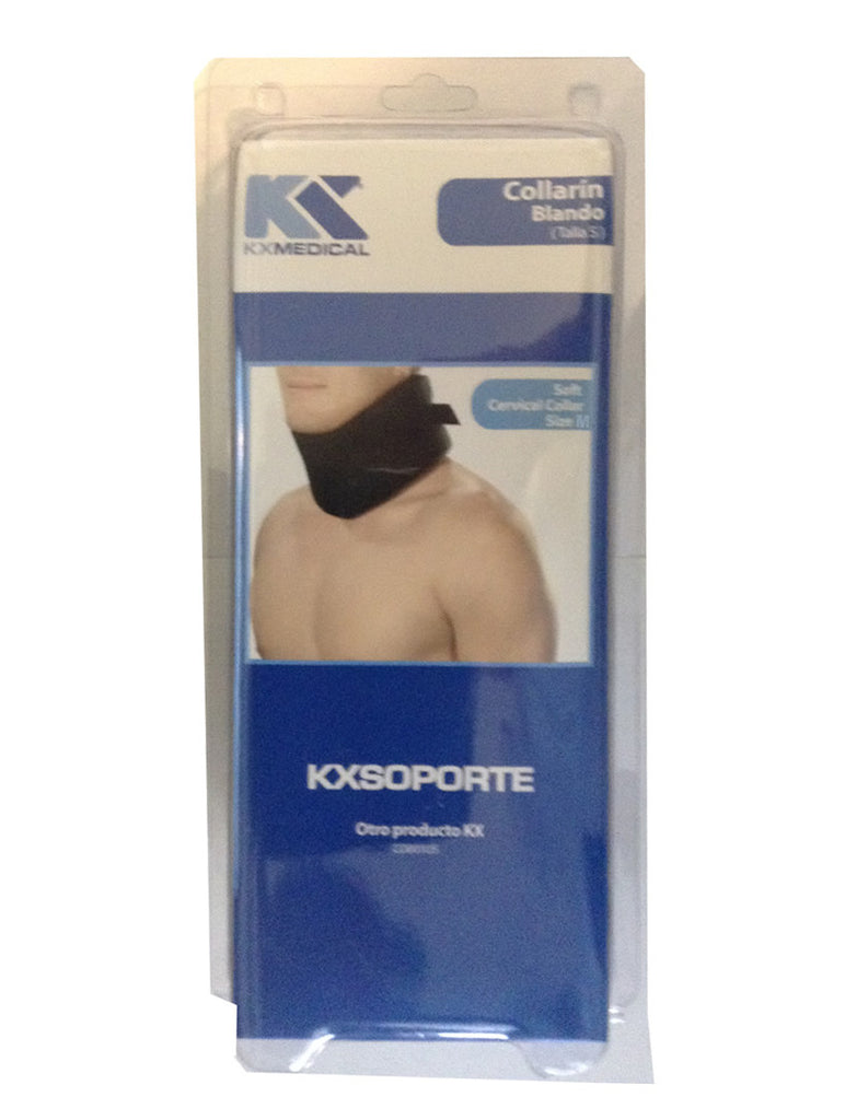 Adjustable Soft Cervical Collar (Neck Brace), Foam, Black Model - Size M