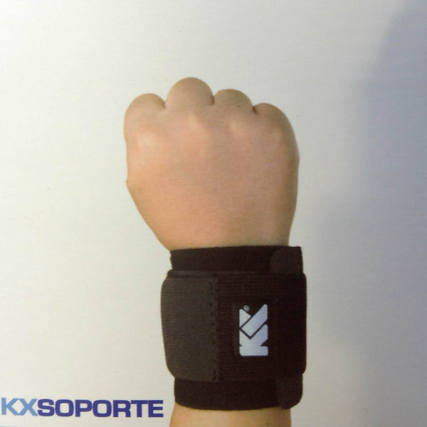 2 Pieces Wristband Wrist Support Brace Black Velcro Wrap Elastic Band Strap Pair