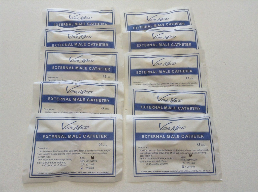 One External Male Latex Catheter Self Adhering Coated Strip, Size M 25 mm