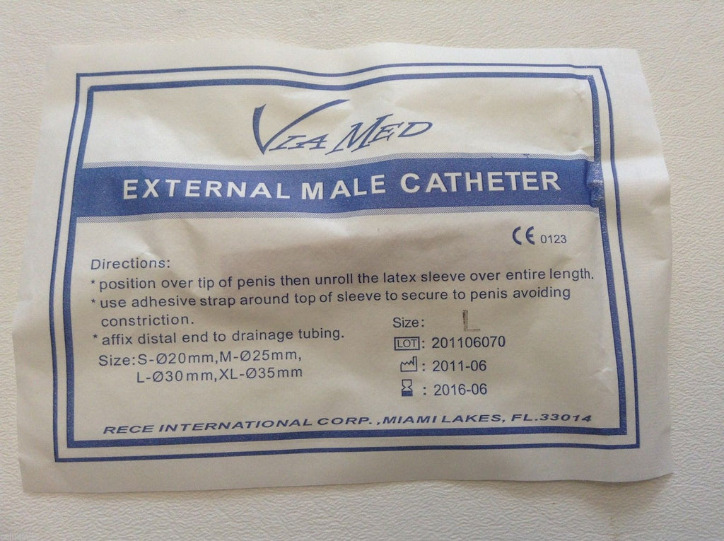 One External Male Latex Catheter Self Adhering Coated Strip, Size M 25 mm