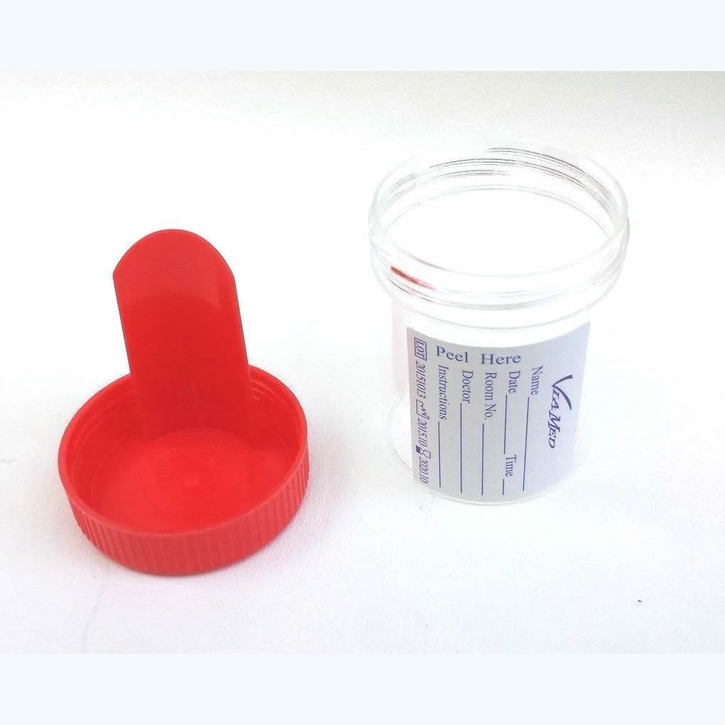 Fecal Collection Stool Container Sterile Sample Specimen Bottle Cup 60 ML 6 Pcs